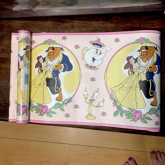 Other - Vintage Beauty and the Beast wallpaper border 10 yards